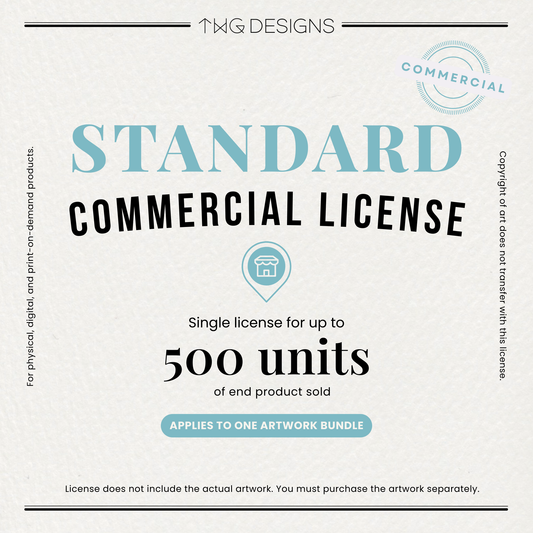 Standard Commercial License - Sell Up to 500 Units