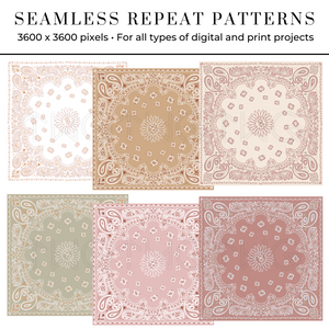 Bandana Print Seamless Patterns