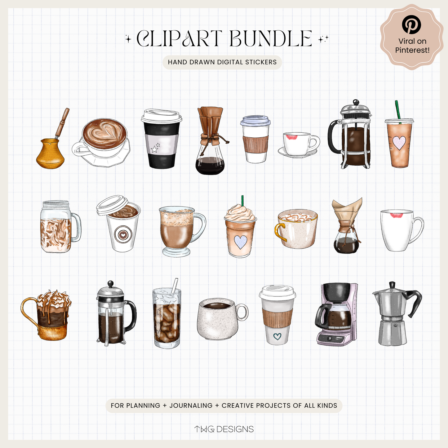 Coffee Love Clipart Bundle