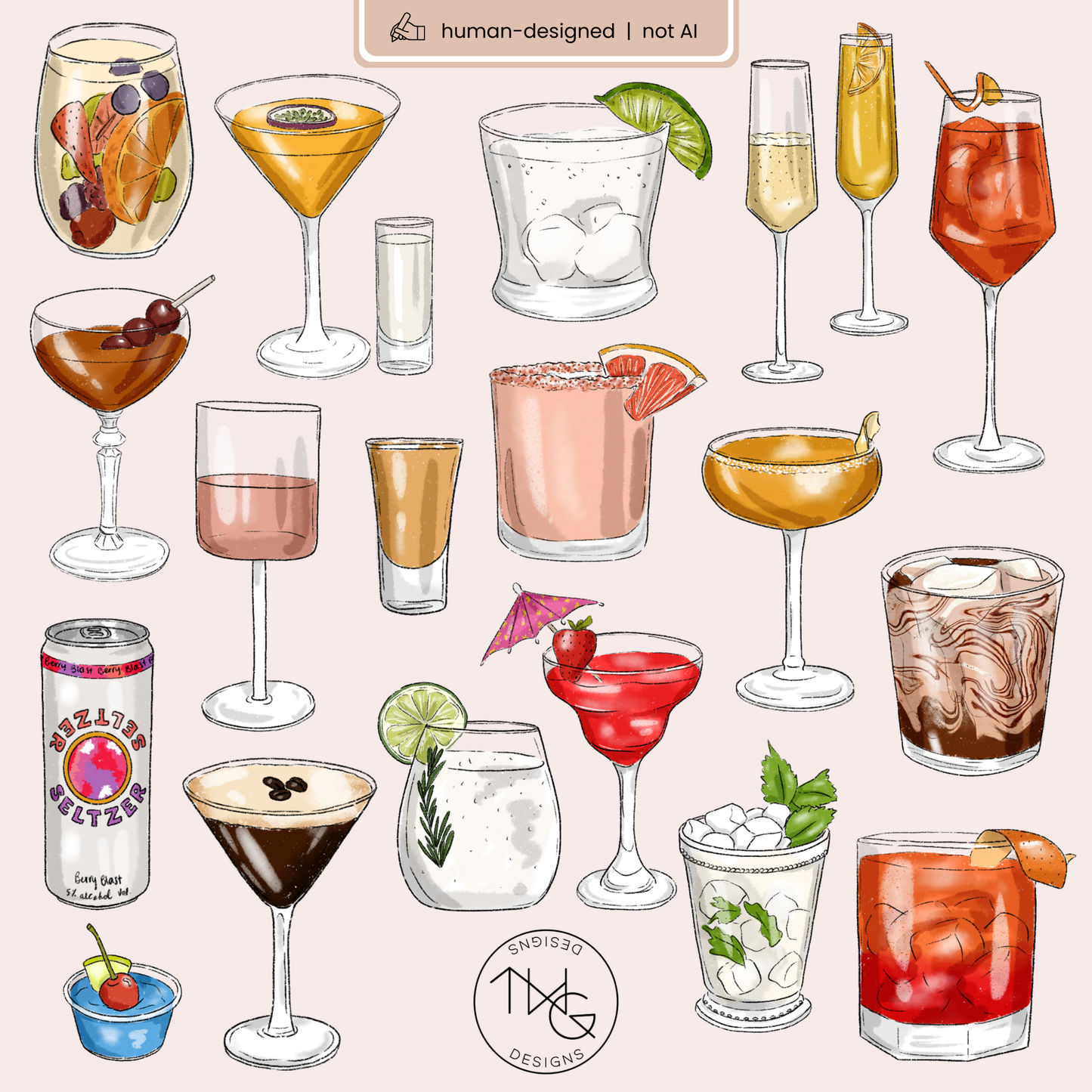 Cocktails Clipart Bundle