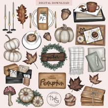 Load image into Gallery viewer, Gathered Gourds Clipart Collection