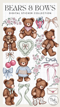 Load image into Gallery viewer, Bears and Bows Clipart Collection