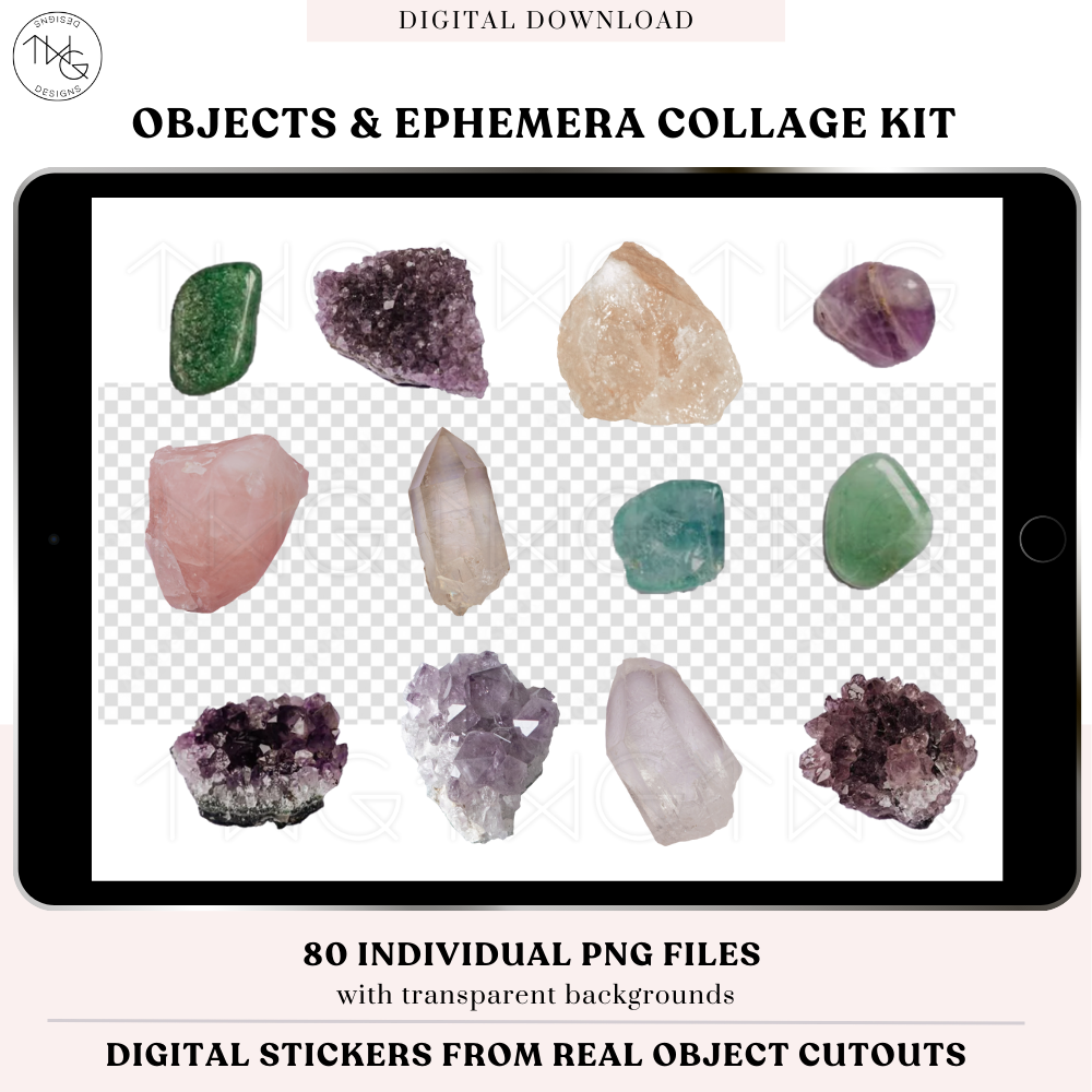 gemstone and crystal cutouts shown in high-resolution PNG format