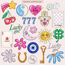 Load image into Gallery viewer, Lucky Girl Clipart Collection