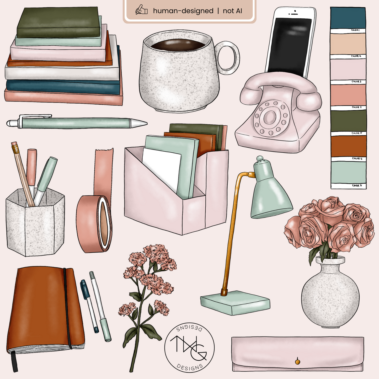 Booked & Busy Clipart Bundle