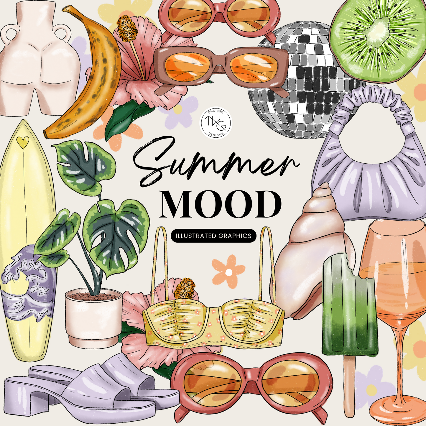 Summer Mood Clipart Bundle