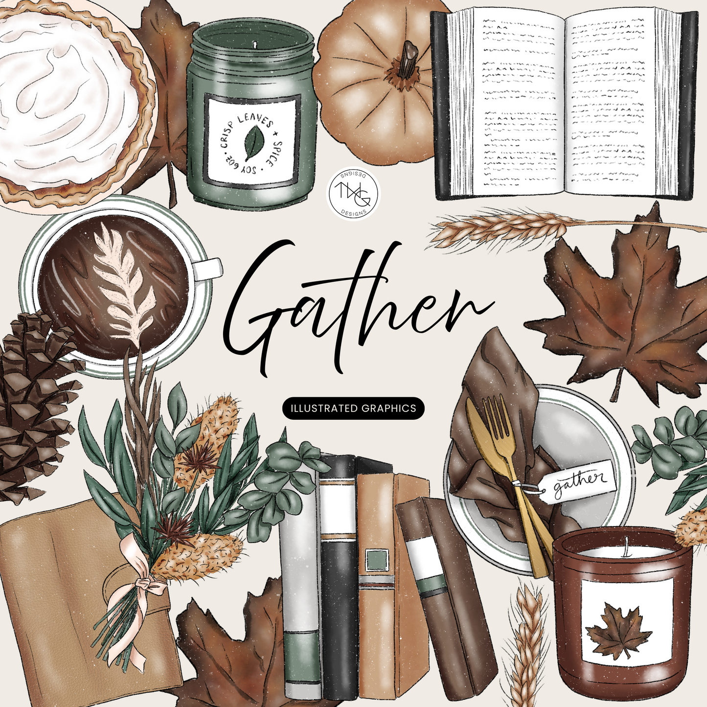 Gather Clipart Bundle