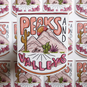 Peaks & Valleys - Die Cut Sticker