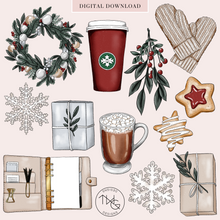 Load image into Gallery viewer, Holiday Clipart + Pattern Bundle