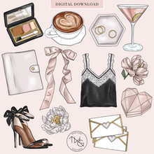 Load image into Gallery viewer, So Lovely Clipart + Pattern Bundle