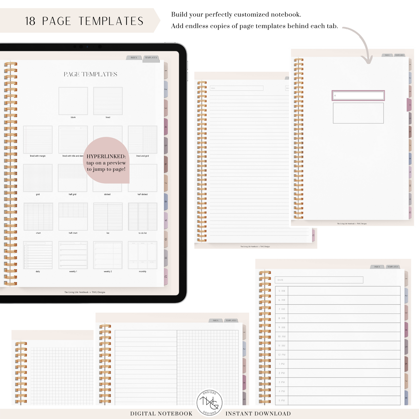 The Living Life Notebook - Vertical