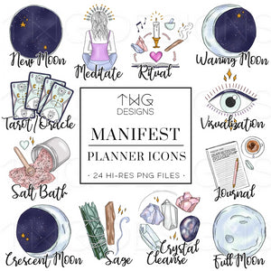 Planner Icons, Manifest - To Do Planner Icons - TWG Designs