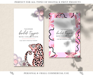 pink leopard cute flowers clipart png graphics