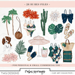 Collections, Palm Springs Clip Art Collection - TWG Designs
