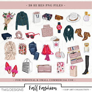 fashion clipart elements png files