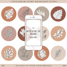 Load image into Gallery viewer, neutral botanical line art instagram story highlight icons