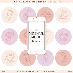 Mindful Mood Instagram Story Highlight Icons