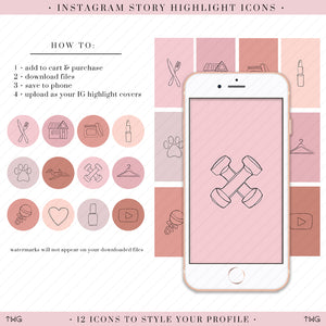 Minimal Lines Instagram Story Highlight Icons