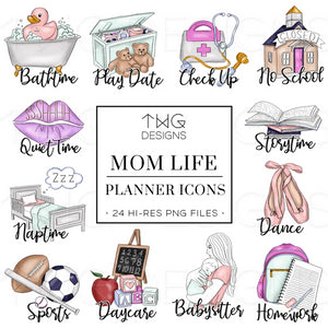 Planner Icons, Mom Life - To Do Planner Icons - TWG Designs