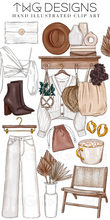 Load image into Gallery viewer, Beige Boutique Clipart Collection