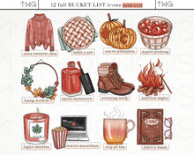 Load image into Gallery viewer, fall pumpkin clipart png bundle elements