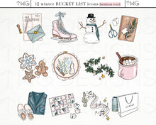 Load image into Gallery viewer, Planner Icons, Winter Chill - Bucket List Icons - TWG Designs