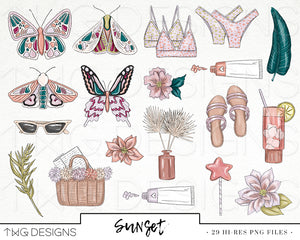 Collections, Sunset Clip Art Collection - TWG Designs