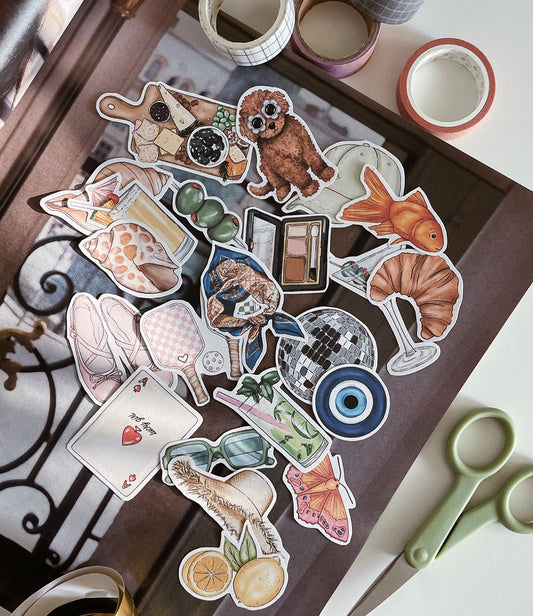 How to DIY Aesthetic Junk Journal Stickers with Clipart