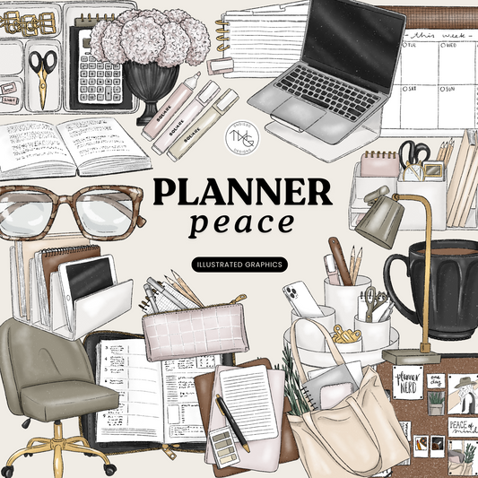 Planner Peace Clipart Bundle