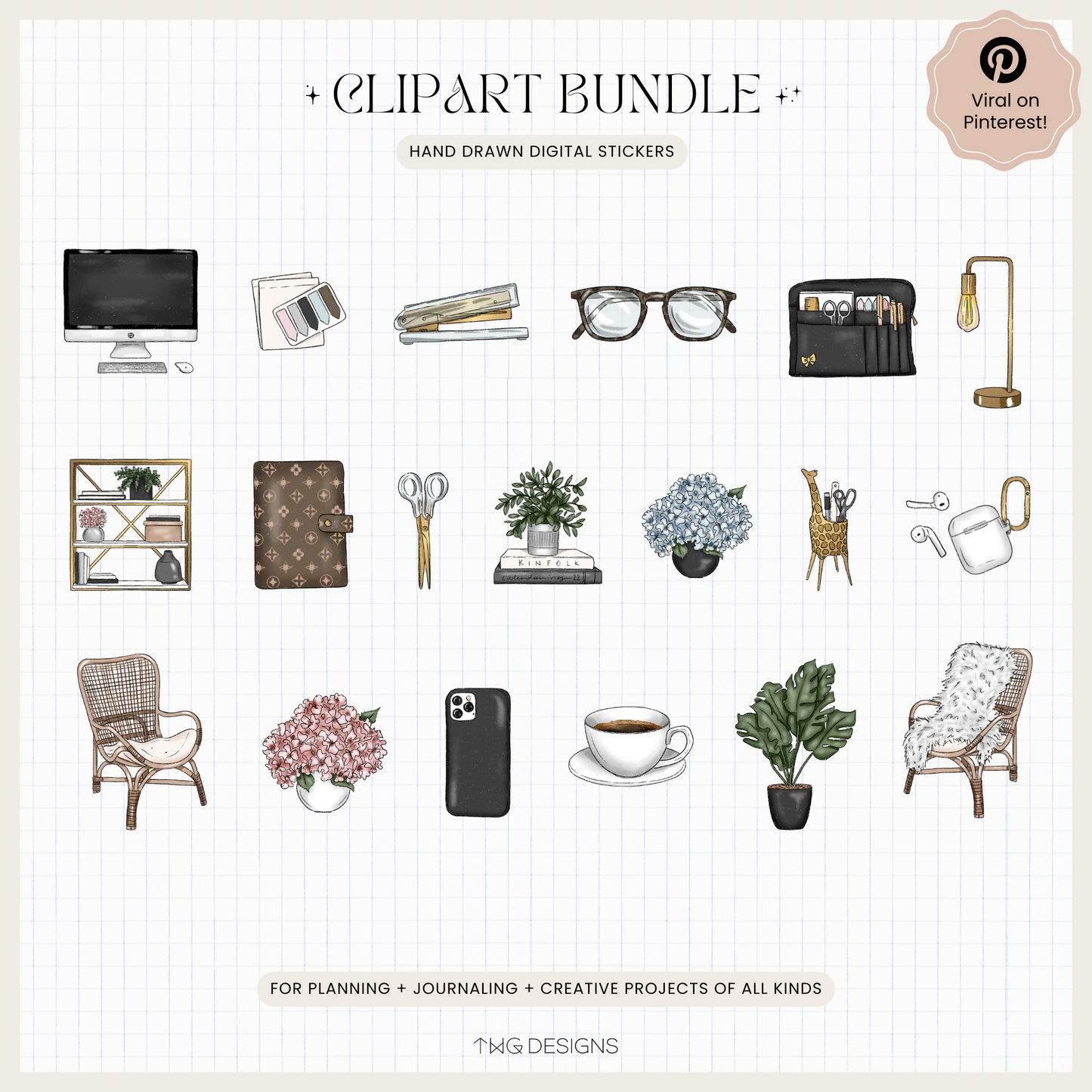 Home Office Clipart Bundle