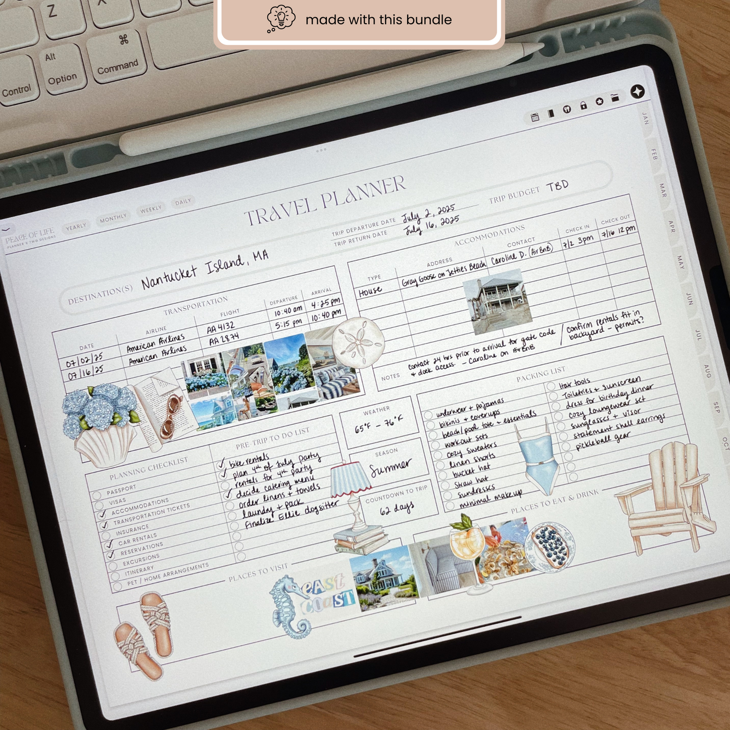 Coastal Escape Clipart Bundle