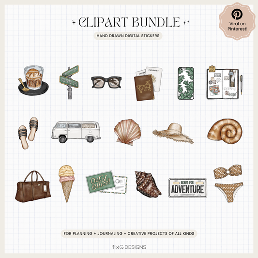 Road Trip Clipart Bundle