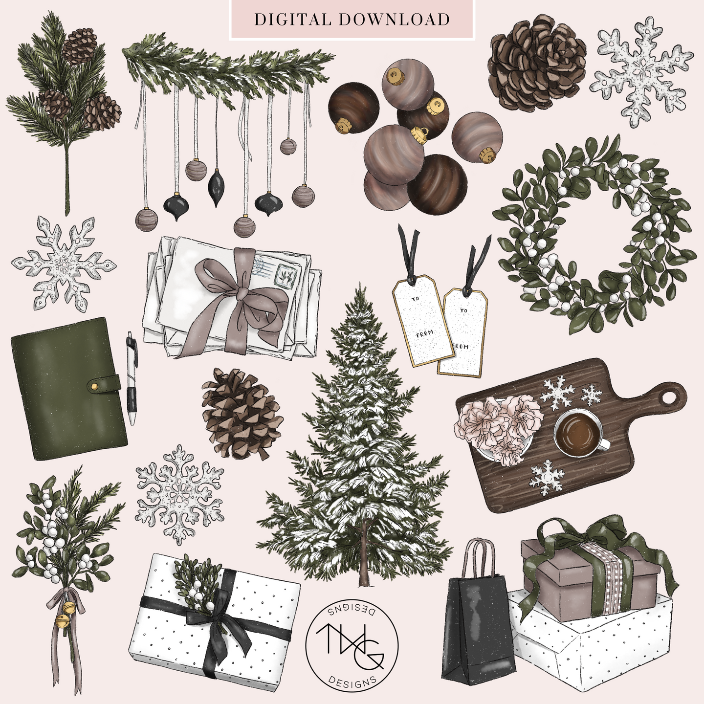 Winter Hygge Clipart Collection