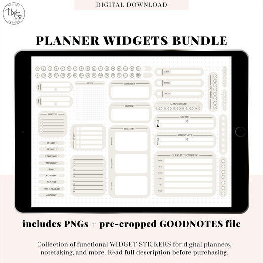Functional Widgets - Digital Planner Widgets Bundle