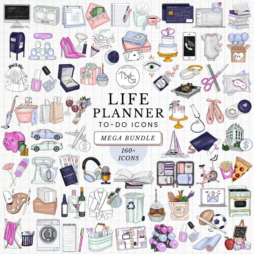 Life Planner To Do Icons - MEGA BUNDLE