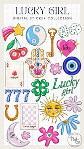 Lucky Girl Clipart Collection