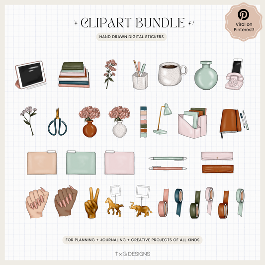 Booked & Busy Clipart Bundle