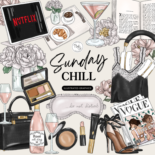 Sunday Chill Clipart Bundle