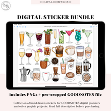Load image into Gallery viewer, Cocktails + Coffee - Digital Planner Sticker Bundle