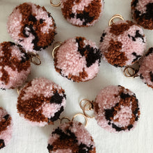 Load image into Gallery viewer, Pink Mocha - Pom Pom Keychain Charm