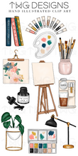 Load image into Gallery viewer, Art Studio Clipart Collection