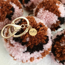 Load image into Gallery viewer, Pink Mocha - Pom Pom Keychain Charm