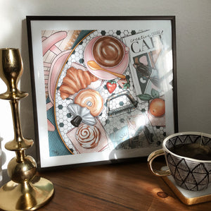 Print, Cafe Flatlay Print - TWG Designs