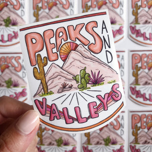 Peaks & Valleys - Die Cut Sticker