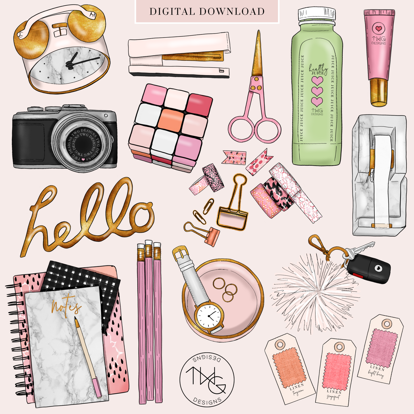 Stationery Clipart Collection