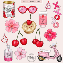 Load image into Gallery viewer, Mon Cheri Clipart + Pattern Bundle