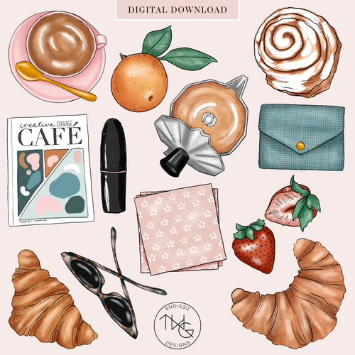coffee cup clipart graphics bundle