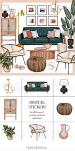 Boho Home V1 Clipart Collection