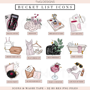 Staycation - Bucket List Icons
