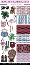 Load image into Gallery viewer, Desert Springs Clipart + Pattern Bundle